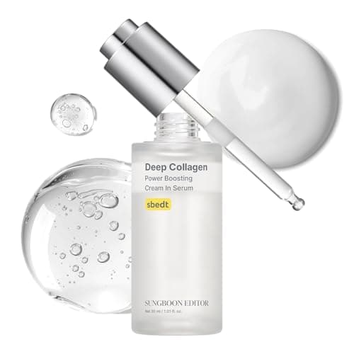 SUNGBOON EDITOR Deep Collagen Serum, 5% Volufiline + 58% Low Molecular Collagen + 2% Niacinamide, Hydrating & Smoothing Face Serum, Korean Skincare, 1.01 fl oz, Gifts for Women