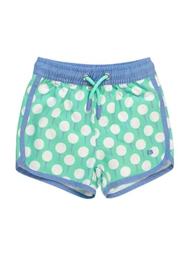 RUGGEDBUTTS Boys UPF50+ Sun Protection Dolphin Hem Swim Trunks - Tee Time, 3-6m