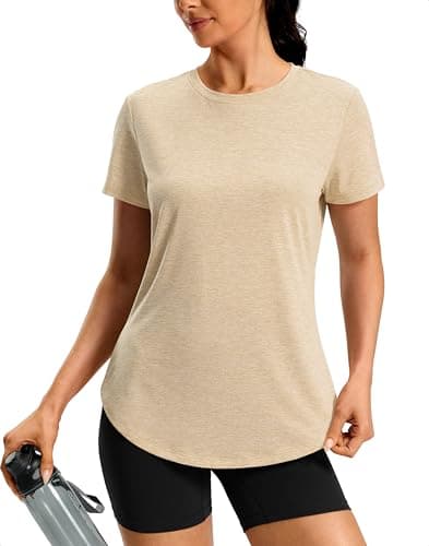 Womens Workout Shirts Short Sleeve Moisture Wicking Lightweight Gym Tops