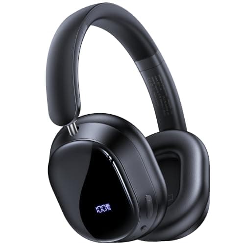 TAGRY Hybird Active Noise Cancelling Bluetooth 6.4 Headphones 140 Hrs Playtime ANC & Battery Display Over Ear Headphones Wireless With ENC Mic Hi-Res Audio Comfort Earcup Headset for Travel Game Music