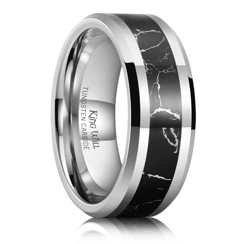 King Will Men Tungsten Wedding Band 8mm Size 12