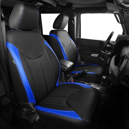 FREESOO Custom Leather Seat Covers for Jeep Wrangler JK 4 Door 2013-2017