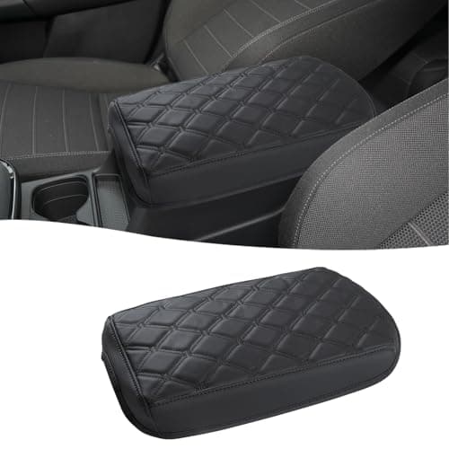 GIANT PANDA Custom Fit Car Center Console Armrest Cover for Honda CRV 2023 2024 2025,Waterproof Faux Leather Middle Console Cover Arm Rest Lid Cover Protector - Full Protection - Black