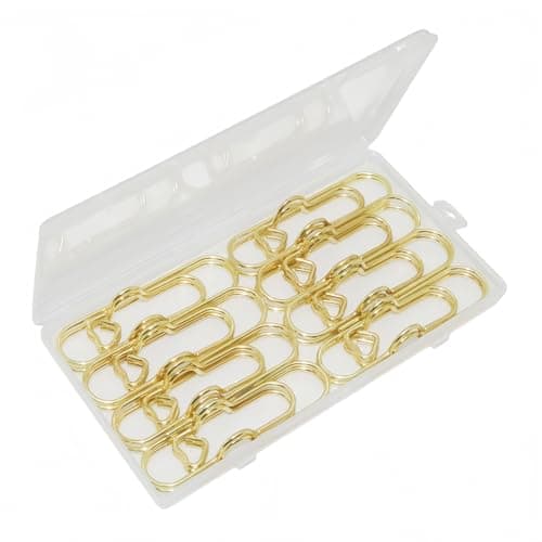 CNglam 16 Pack Pen Clip Pencil Clips Holder Pen Holder Paper Clip Set Colorful Metal Paperclip for Office School Supplies Notebook, Book (Golden Pen Clip Set-16 Piece)