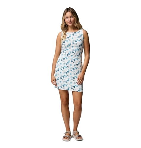 Columbia Women's Chill River Printed Summer Dress, White/Floweret, Small