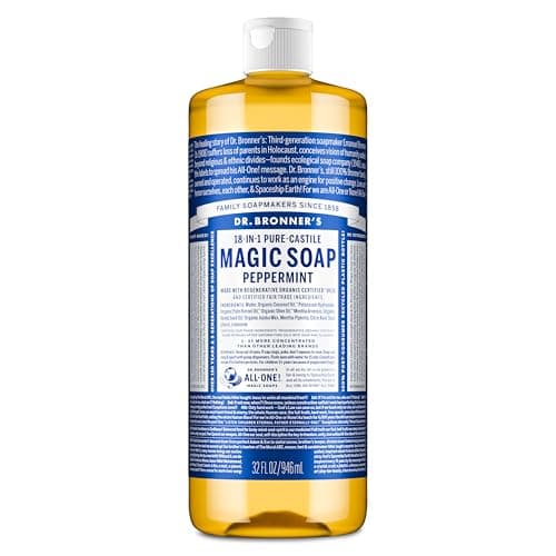 Dr. Bronner's Peppermint Pure-Castile Liquid Soap, Hand Soap, 32 oz