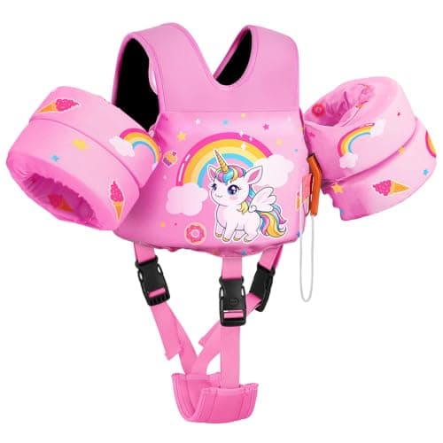 MoKo Toddler Swim Vest for 15-30lbs, Arm Floaties Water Wings for Pool