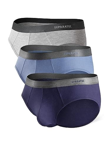 Separatec Dual Pouch Men's Underwear Briefs for Men 3 Pack