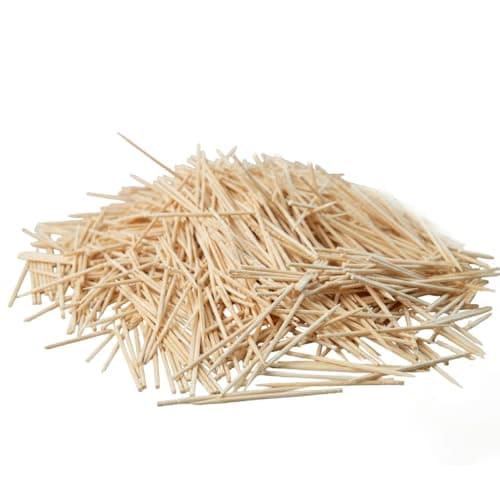 Traditional Single Point Wooden Toothpicks Made from Bamboo, Bulk Pack, (1000) in a Bag