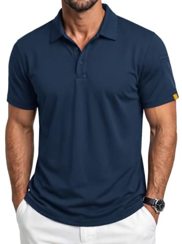 MAGCOMSEN Polo Shirts for Men Short Sleeve Dry Fit Golf Polos Casual Stylish Performance Moisture Wicking Athletic Collared Shirt