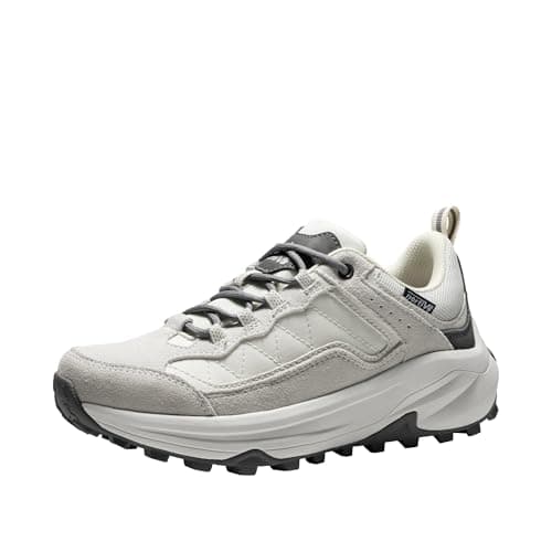 NORTIV 8 Women's Waterproof Hiking Shoes with Arch Support Outdoors Leather Walking Trekking Camping Tennis Workout Cross Training Sneakers Wicklow,Size 8.5,Khaki,NWUMHI2503