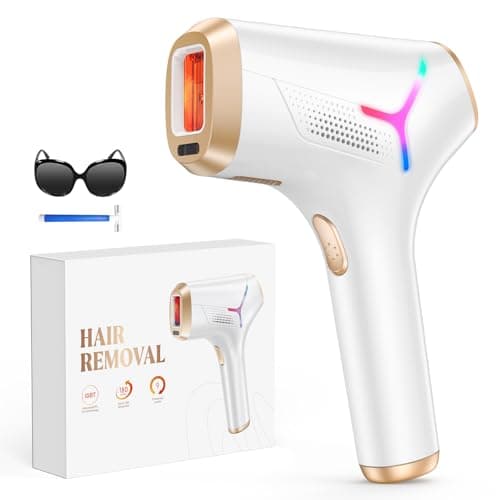 LYSMOSKI Laser Hair Removal for Women & Men, Fast At-Home IPL for Full Body See visible progress in 2 weeks with a wide window, gentle dual pulses, 9 comfort levels and fast 8min face-to-body routines