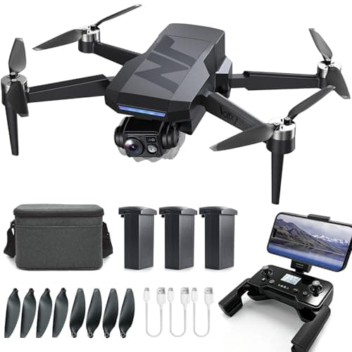 3-Axis Gimbal GPS Drone with 4K Camera, 90 Min Long Flight Time,3280 FT Long Control Range, Auto Return, Follow Me, Brushless Motor, 5G FPV RC Quadcopter for Beginners(Under 249g)