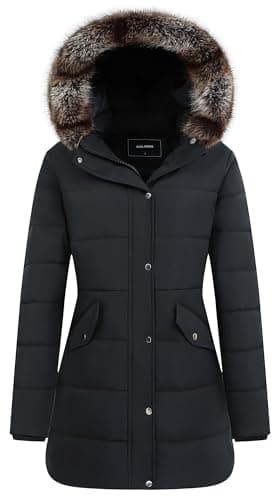 TYBBNY Women's Winter Coat Waterproof Long Insulated Parka with Detachable Hood - Fleece Lined, Windproof Cold Weather Jacket for Daily Commute & Outdoor Activities