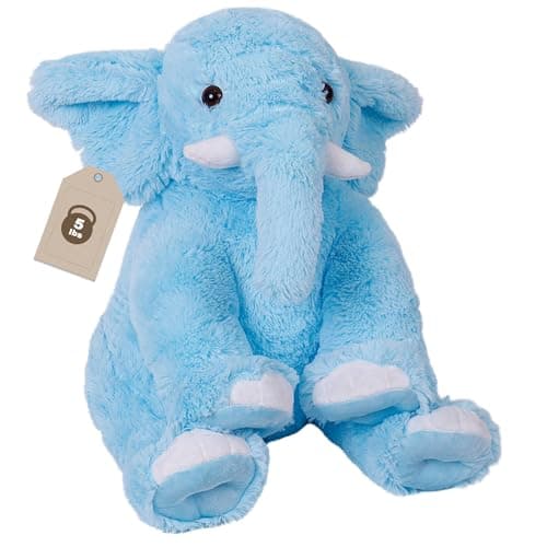 OurHonor Blue Elephant Weighted Stuffed Animals 5 lbs 16in