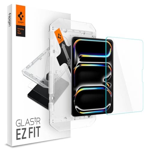 Spigen Tempered Glass Screen Protector [GlasTR EZ Fit] Designed for iPad Pro 11 inch M5 (2025) | iPad Pro 11 inch M4 (2024) [9H Hardness/Case-Friendly]