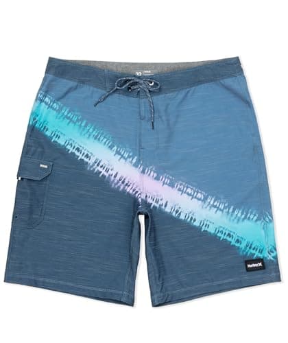 Hurley Men's Phantom Eco Weekend Slub Cargo 20in Outseam Boardshort, Destroyer Blue - Cargo, 30IN