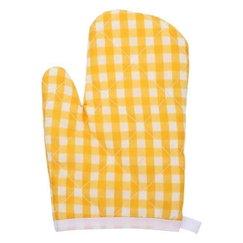 DEARMAMY Kids Oven Mitt Heat Resistant Baking Glove for Small Hands Wear-Resistant Kitchen Cooking Glove for Microwave BBQ and Baking Checkered Design 7.08 X 4.72 X 0.39 in