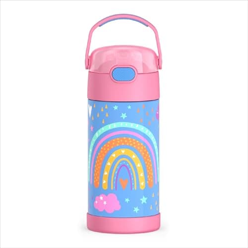 THERMOS FUNTAINER Water Bottle with Straw, 12oz, Rainbow Dreams