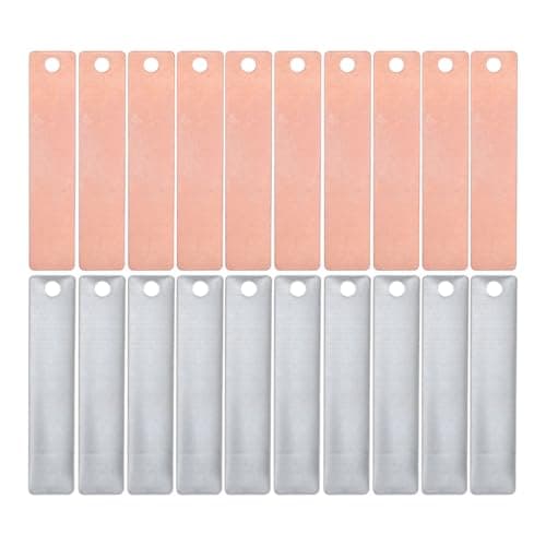 OUNONA Zinc Copper Electrode Sheets, 10 Pairs Fruit Battery Experiment Supplies Copper and Zinc Strips for Classroom Science Kits Power Generation Demonstrations School Learning