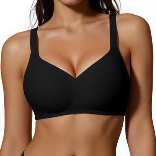 UIMERO Womens Wireless Bra Seamless Jelly Bras No Underwire Full Coverage