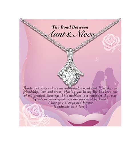 Alittlecare Niece Gifts from Auntie, Aunt Niece Mermaid Necklace