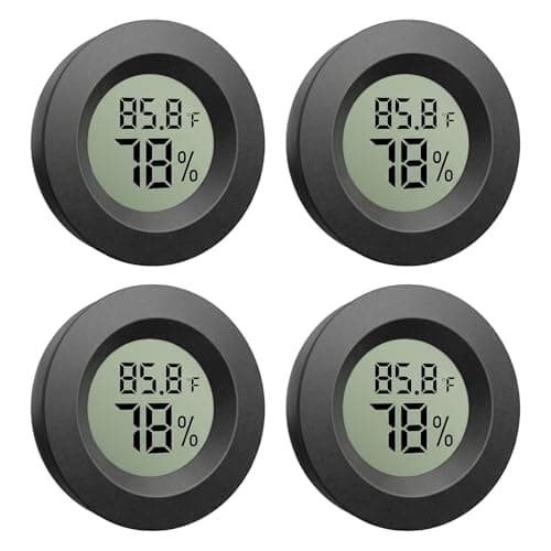 4-Pack Mini Hygrometer Thermometer, Indoor Temperature Humidity Monitor