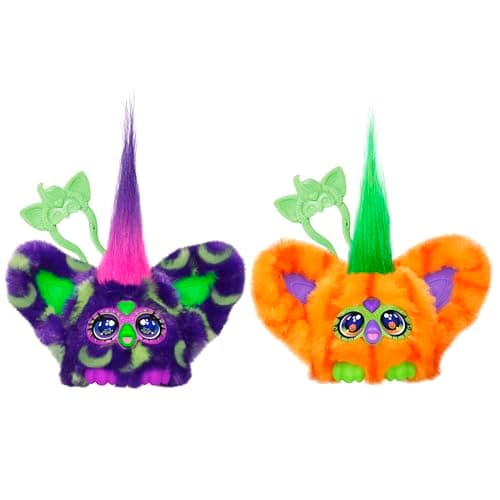 Furby Furblets 2 Pack of Fall Edition Mini Friends Trick-Ee & Boo-Kin, Electronic Plush Toys, Multicolor, Back to School Gifts, Ages 6+ (Amazon Exclusive)