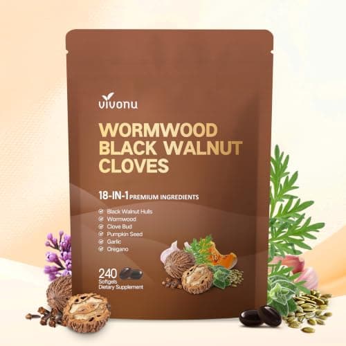 18-in-1 Black Walnut Wormwood Cleanse for Humans Softgels, 80 Day Supply