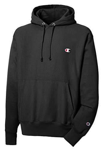Champion mens Reverse Weave Pullover, Left Chest C Hoody, Black-y06145, Medium US