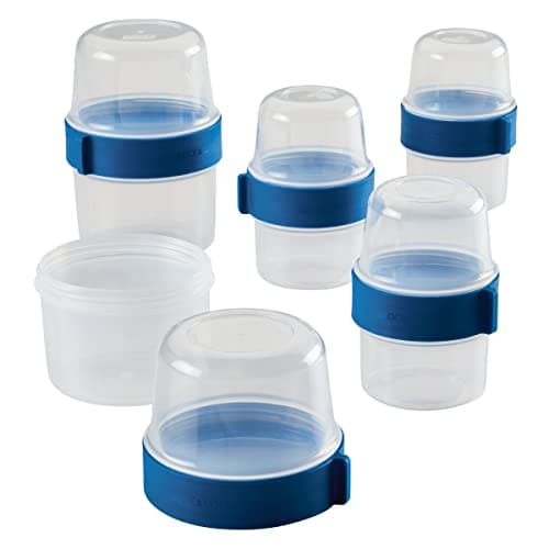 LOCK & LOCK LocknLock Easy Essentials Twist Two Way Food Storage Container, BPA-Free/Dishwasher Safe, 10-Piece Set, Clear