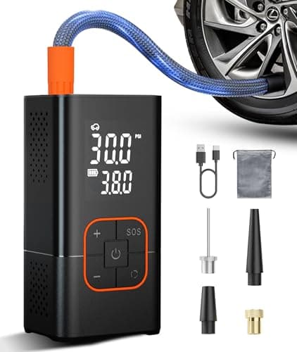 Tire Inflator Portable Air Compressor, 150 PSI Electric Pump with Gauge