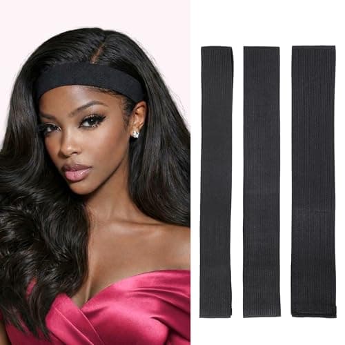 Mibeke 3 Sizes Wig Band Per Pack for Lace Front, Non-Slip Adjustable Elastic Lace Bands for Wigs, Wig Band for Melting Lace Wig Edge Band