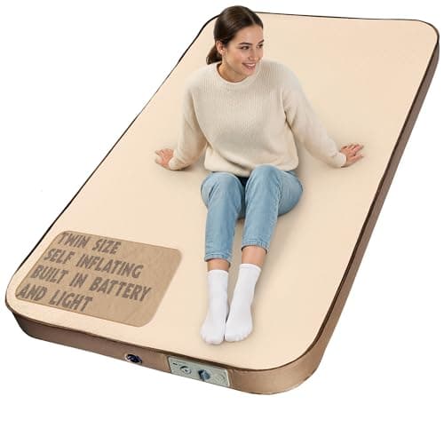 Oaktiv Self-Inflating Camping Sleeping Pad – 4" Wandermate Memory Foam Air Mattress for Backpacking, Car Camping & Tents, Compact and Durable