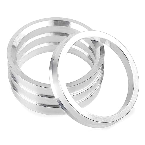 NBOHUIDI 4pcs Wheel Hub Centric Rings 66.6 to 57.1 - OD=66.6mm ID=57.1mm - Aluminium Alloy Wheel Hubrings 57.1 to 66.6