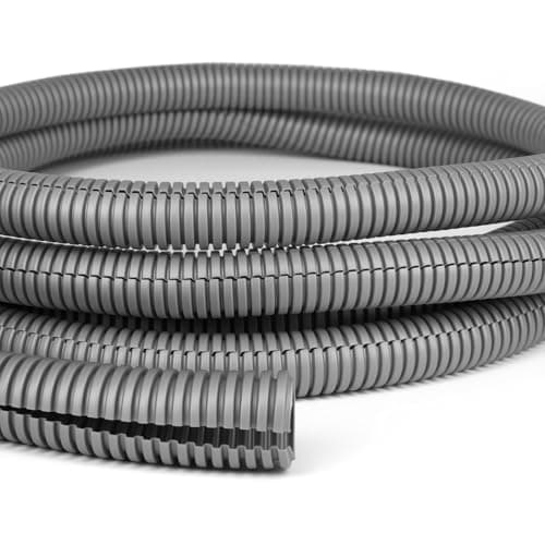 Split Wire Loom Tubing, 10,25ft Cord Protectors from Pets No Chew, Flexible Wire Covers Cord Protectors, Protective Split Cable Sleeve for Automotive Home Industrial Wires(Grey, 0.46inch-25ft)