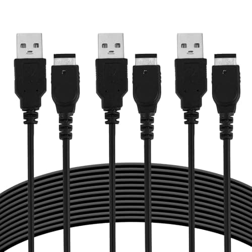 3pcs Charger Cable for Gameboy Advance SP, 120cm/3.94 Feet USB DS Charging Cord Replacement Power Wiring Compatible with Gameboy Advance SP Charger