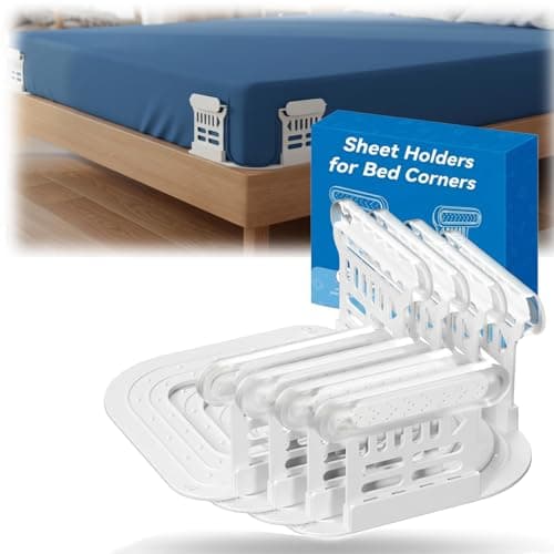 TianYang 4- Pack Sheet Holders, Durable, Non-Slip Design, A Simple Installation and Locking Mechanism Ensures the Bedsheet Remains Neat and Flat Around the Clock, Power for King Queen Full Twin Beds