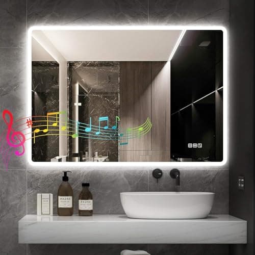 STARLEAD 24"x32" LED Bathroom Mirror with Bluetooth Speaker