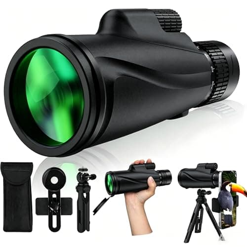 Monocular-Telescope 80x100 High Powered Monoculars High Definition for Adults High Powered with Smartphone Adapter Telescope Bird Watching Travel Camping Hiking