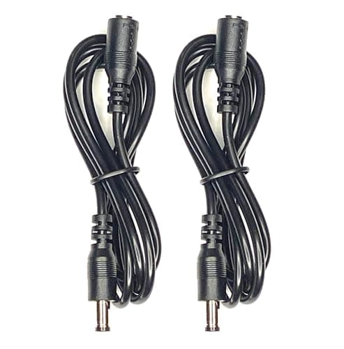 Kurrent Electric 2-Pack DC Power Extension Cable 36 Inch, 22AWG 5.5mm x 2.1mm Barrel Plug, Male to Female, 3 Foot Power Adapter Cord for CCTV, LED Strip Lights, Security Cameras, and More