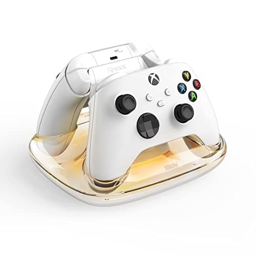 8Bitdo Dual Charging Dock for Xbox Wireless Controllers, Xbox Charging Station with Magnetic Secure Charging for Series X|S & One Controller (White)