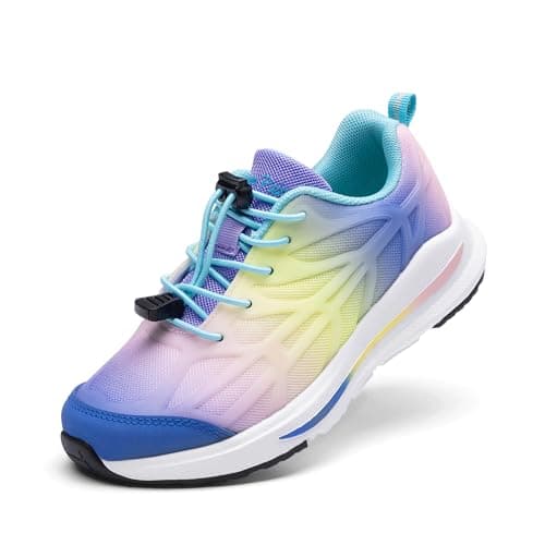 DREAM PAIRS Boys Girls Running Shoes Kids Athletic Lightweight Breathable Gym School Shoes,Size 11 Little Kid,Rainbow,KKUMRS2521