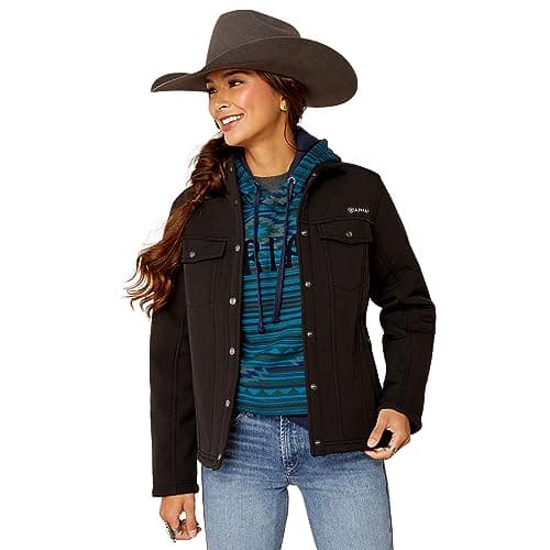 ARIAT Women's Berber Back Softshell Jacket - Black, 3X