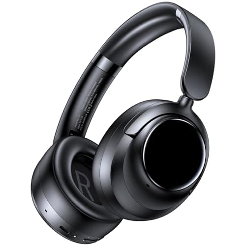 ZINGBIRD Active Noise Cancelling Headphones,120H Playtime Bluetooth 6.0 Over Ear Headphones with Hi-Res Audio & 5-Mic ENC Calls, 360° Surround Sound Wireless Headphones Foldable Headset for Travel