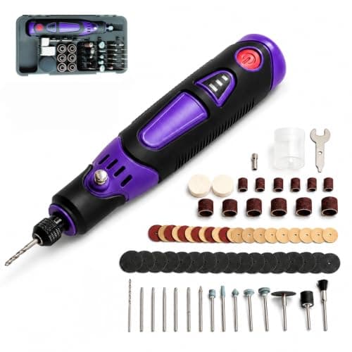 AMZNR Cordless Rotary Tool Kit, 3.6V Mini Rotary Tool with 82 Accessories, 3 Variable Speed Rechargeable Engraving Pen for Wood, Glass, Metal, Electric Grinder for DIY Crafts, Sanding, Polishing
