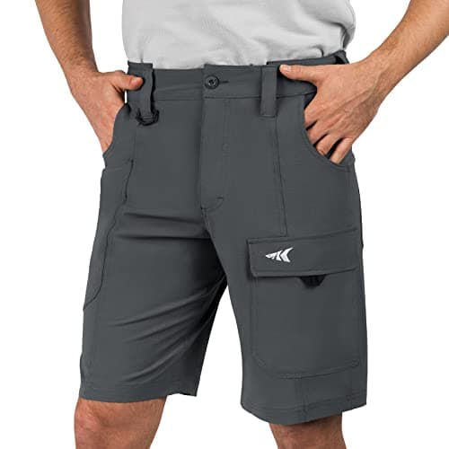 KastKing Rekon Shorts Men's Quick Dry Fishing Shorts, 44 Regular, Black