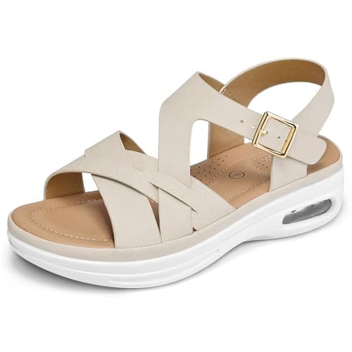 mysoft Women's Walking Sandals Air Cushioned Support