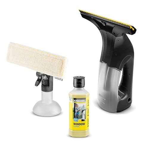 KÄRCHER Electric Window Vacuum WV 1 Plus Black, for Showers, Mirrors, Glass
