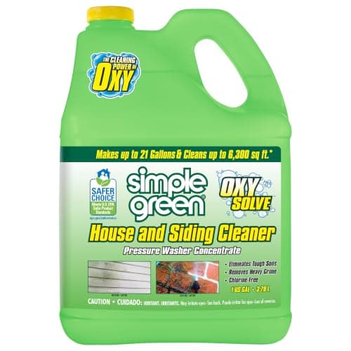 Oxy Solve House and Siding Pressure Washer Cleaner - Removes Stains from Mold & Mildew on Vinyl, Aluminum, Wood, Brick, Stucco - Concentrate 1 Gal.